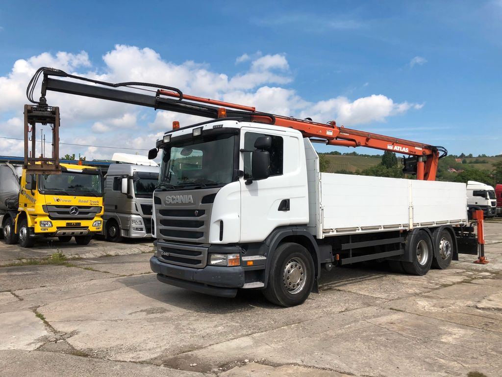 Scania 440 Baustoff Atlas Kran 170-2V-A12 Zange Lenkach - Photo 24